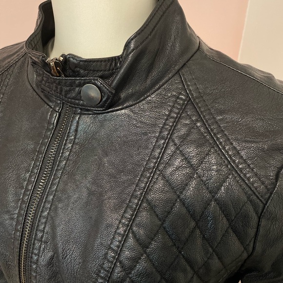 CI SONO faux leather moto bomber jacket - Picture 4 of 9